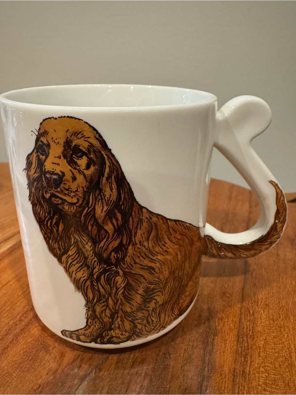 Japan Vintage 1988 Brown Cocker Spaniel Dog Porcelain Mug Collectors